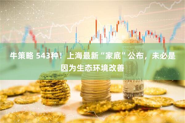 牛策略 543种！上海最新“家底”公布，未必是因为生态环境改善